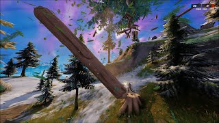 Fortnite Push Giant Boulders or Timber Pine Logs Quest Guide [upl. by Sara]