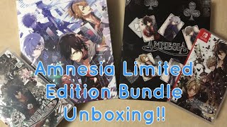 Amnesia Memories and Amnesia Later amp Crowd Limited Edition Nintendo Switch Bundle Unboxing [upl. by Mailand]