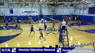 Herricks High Schools Boys V Volleyball vs East Meadow HS 10924 [upl. by Hayifas]