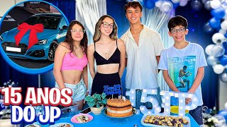 FOMOS NA FESTA DE ANIVERSÁRIO DE 15 ANOS DO JP DA FAMÍLIA MARIA CLARA E JP 😱ELE TEVE UMA SURPRESA [upl. by Hayila624]