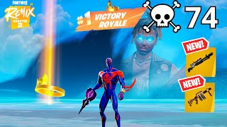 74 Elimination SPIDER MAN 2099 Solo Vs Squads quotZero Buildquot Gameplay WINS Fortnite Chapter 2 REMIX [upl. by Acnayb316]