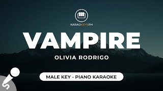 vampire  Olivia Rodrigo Male Key  Piano Karaoke [upl. by Sullecram928]