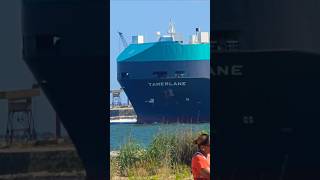 TAMERLANE VEHICLE CARRIER🌊🌊 ship wow epic waves oiltanker roughseas navy miltary [upl. by Alyag]