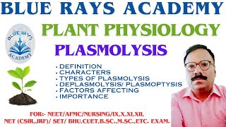 PLASMOLYSIS DEFINITION  CHARACTERS  TYPES  DEPLASMOLYSIS  FACTORS AFFECTING  IMPORTANCE [upl. by Golda]