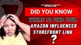 How to find Your Amazon Influencer storefront link [upl. by Drucill]