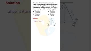 Electrostatic Problem find inclination angle ytshorts shorts [upl. by Siroval692]