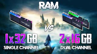 1x32GB vs 2x16GB  How Many RAM Modules are Better for DDR5 [upl. by Ehpotsirhc983]