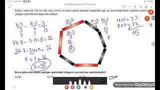 Bir bilinmeyenli DenklemlerLGS meb örnek sorular çözümleri [upl. by Louis]