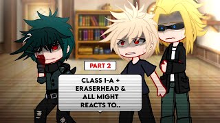 “Class 1A  Eraserhead amp All Might reacts to Villain Deku”  Hero Deku Au Part 22 Gacha Reaction [upl. by Sprung303]