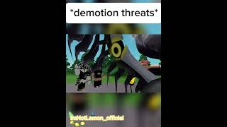 “Demotion Threats” capcut roblox [upl. by Tsyhtema192]