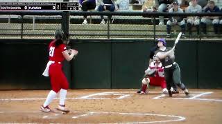 Furman softballs Kiley Perry hits home run vs South Dakota [upl. by Kasevich293]