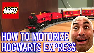 The ULTIMATE method to motorize LEGO 76423 Hogwarts Express amp Hogsmeade Station train [upl. by Aciretal]