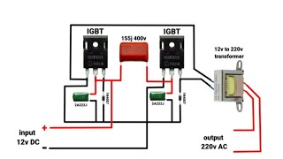 220v AC powerful inverter  12v dc to 220v ac inverter circuit inverter [upl. by Assiluy]