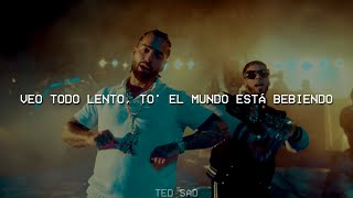 Maluma Anuel AA  Diablo Qué Chimba LetraLyrics [upl. by Hewitt952]