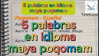 5 palabras en idioma maya poqomam [upl. by Rodmun]