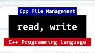 C Binary Files  Read Write Methods  CPP Programming File Management Video Tutorial [upl. by Chong]