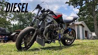 DIESEL Motorcycle build part 7 Fuel tank [upl. by Costanza]