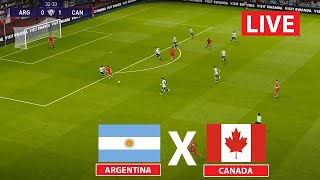 🔴ARGENTINA vs CANADA LIVE MATCH TODAY  COPA AMERICA 2024  ARGENTINA LIVE MATCH  Efootball pes 21 [upl. by Ellesirg]