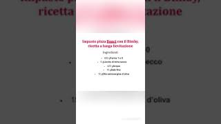 Impasto pizza Bonci con il Bimby ricetta lunga lievitazione [upl. by Attenna]