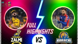 psl 2nd match full highlights 2023Peshawar zalmi vs Karachi kingHighlights 2023 day 2 [upl. by Doehne]