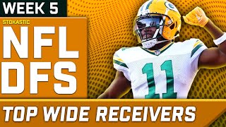 Top Wide Receivers for Week 5  NFL DFS Picks amp Strategy [upl. by Orofselet]