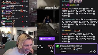 xQc Trash Talks Tyler1 amp Macaiyla for 11 Minutes [upl. by Eidnim936]