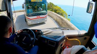 Narrow drive in cliff Italy 4K [upl. by Araet]