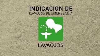 Indicación de lavaojos de emergencia [upl. by Wyndham]