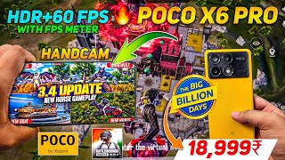 POCO X6 PRO HANDCAM🥶HDR EXTREME TEST WITH FPS METER BGMIPUBG 34 NEW UPDATE 120 FPS pocox6probgmi [upl. by Leitnahs]