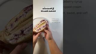 Japanese Konbini Food Blueberry Cream Sando [upl. by Attenev]