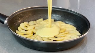 GÂTEAUX EXPRESS AUX POMMES FAIT À LA POÊLE 🍎 Idéal pour goûter de dernière minute 👌🏻 [upl. by Penhall]