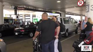 lily rose depp and john christopher depp iii arriving at lax airport in los angeles mp4 HD [upl. by Hennie825]