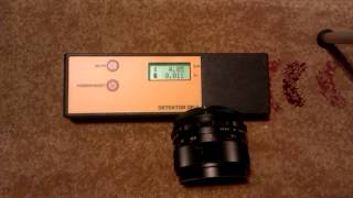 Ratioactive lens thoriated MamiyaSekor 55mm f14 and my Geiger counter [upl. by Ailimaj]