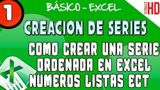 Como hacer una serie numerica en excel [upl. by Niahs]