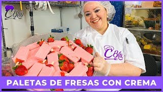 Paletas de Fresas con Crema estilo8a [upl. by Llerod278]