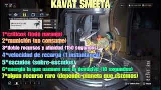 WARFRAMEKAVAT SMEETA Y KAVAT ADARZABUILDSmejor forma de llevarlos [upl. by Lion]