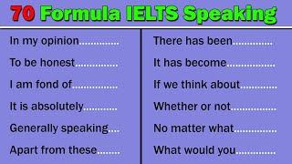 70 Most Commonly Used Sentence Patterns in IELTS Speaking [upl. by Dalury998]