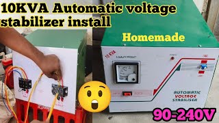 10KVA Automatic voltage stabilizer install10kva stabilizer at home90240V 100 copper 🧑‍🔧🧑‍⚖️ [upl. by Harmaning972]