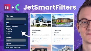 How to add filters with JetSmartFilters from Crocoblock  Elementor Pro [upl. by Ranite951]