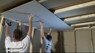 How to Install Plasterboard Part 3 Ceilings and Walls [upl. by Hpsoj]