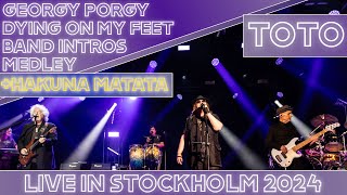 Toto  Georgy PorgyDying On My Feet MedleyBand Introduction Live in Stockholm 2024 [upl. by Epilif]