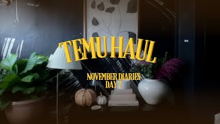 November Diaries Day 7  TEMU HOMEWARE HAUL [upl. by Tobie691]