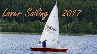 Laser Sailing in Strong Wind with Heavy Blasts June 2017 ⛵ [upl. by Kissner]