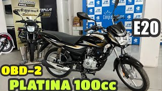 2023 OBD2 Bajaj Platina 100 e20 Fuel Full Review Video  Best Mileage Bike Of India [upl. by Aihsar]