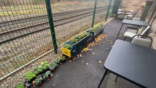 Trains at South Wingfield 21124 PEAK 45130 with 1 coach waits [upl. by Ativel]