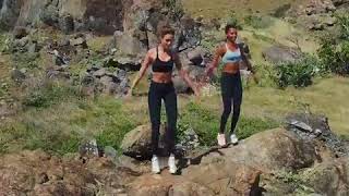 Jasmine Tookes and Josephine Skriver for Victoria Sport [upl. by Harikahs]