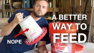 🔨 🐓 Best Chicken amp Duck Feeder On The Planet  DIY No Mess Bulk Feeding [upl. by Keese]