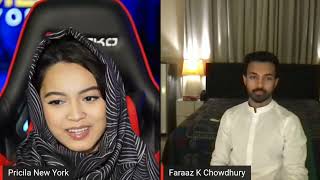 Live with Pricila New York  Faraaz Karim Chowdhury  2022  LIVE [upl. by Asteria]