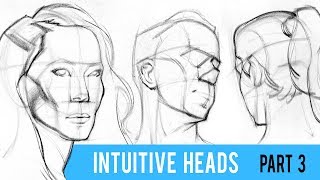 Intuitive Portrait Sketching with the Loomis Method  Part 3 [upl. by Noynek]