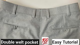 Sewing a double Welt Pocket can Seem Intimidating at first but its easy [upl. by Christis]